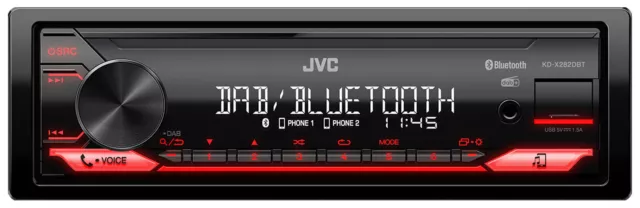 JVC Bluetooth USB DAB MP3 Autoradio für Audi A4 00-04 B6 Quadlock Fakra 2