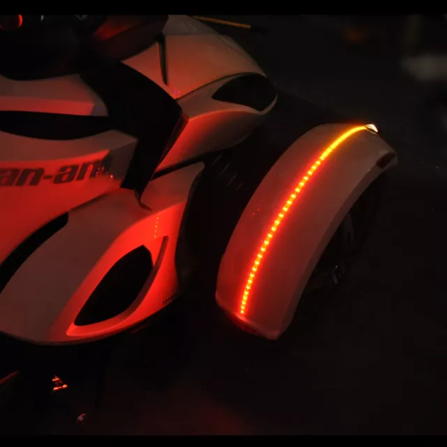 Light Flex Red Amber Can Am Spyder 1x Dual Color LED Fender Channel Strip ST 2