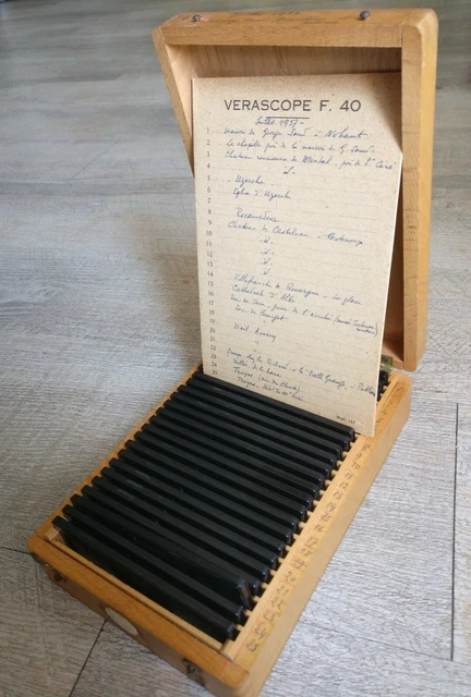 Rare Verascope F 40 stéréoscope 24 vues couleurs voyage Paris-Beaulieu 1957