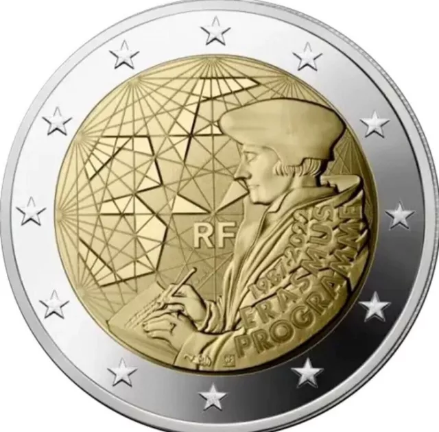 Francia - Moneda 2 Euros 2022 - Erasmus  S/C Unc - Sacada De Rollo - Leer