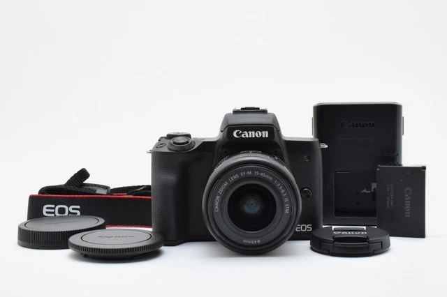 CANON EOS KISS M Black EF-M 15-45mm IS STM lens kit with