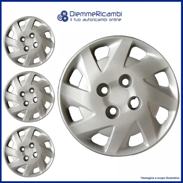 SERIE 4 COPRICERCHI COPPE RUOTA 13 PANDA DAL 2003 AL 2012 NON - Foto 4