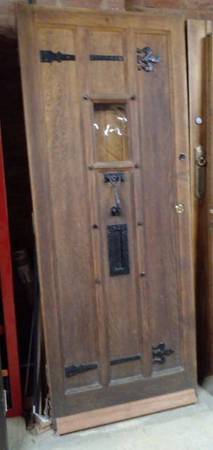 Reclaimed Solid Oak Front Door Ht x 203cm Wd x 82cm Th 5cm Wt 24Kg