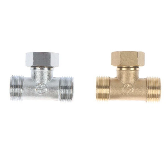 Nuovo Valvola Deviatore Misura Di G1/2 " Filetto Femmina T-Valve 52 27mm Ottone