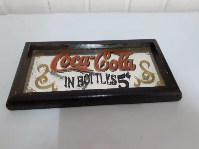 Vecchio Quadretto Specchio Pubblicita' Coca-Cola