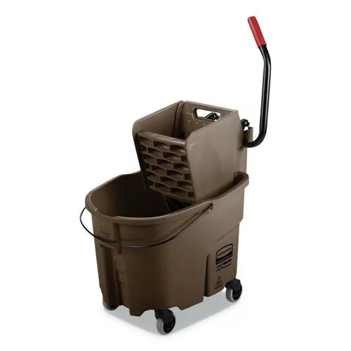 Rubbermaid Commercial WaveBrake 2.0 35 Quart Bucket/Wringer Combo - Brown