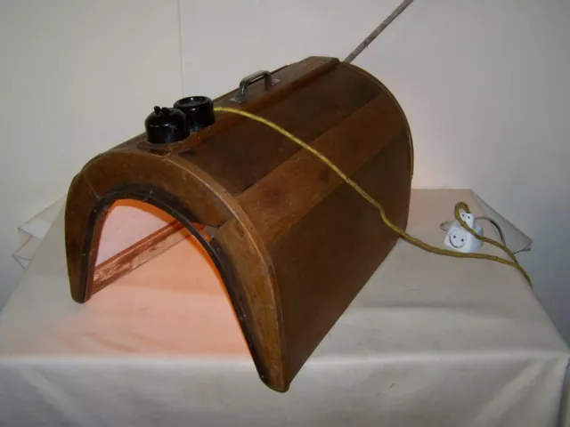 Antigua Bestrahlungsapparat Con Portalámparas Y Interruptor de Serie Top Deco