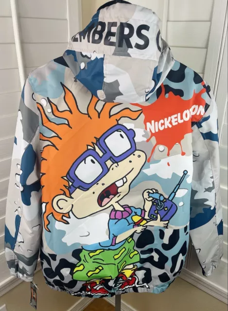 MEMBERS ONLY X Nickelodeon Rugrats Slate Camo Windbreaker Jacket L £51. ...