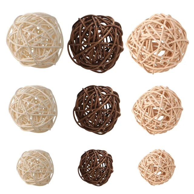 21 StüCke / Lot Gemischt 3 Farben Rattan Balls Vase FüLlstoffe für Hochzeit Q9B3