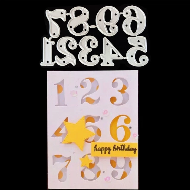 Number 1-9 Metal Cutting Dies Scrapbooking Embossing Stencils Paper Card DIY