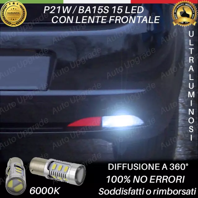 Lampada Retromarcia 15 Led P21W Ba15S Canbus Per Fiat Grande Punto 6000K Noerror