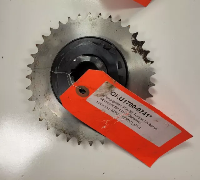 40A-36 Sprocket and T89 Torque Limiter 25mm Bore for Conveyor Okuma LU45 & More
