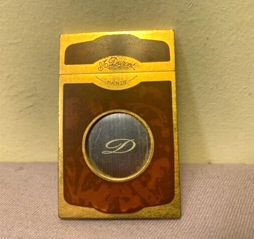 S.T.Dupont Maduro Cigar Cutter Placcato Oro Made IN France Great Condizione