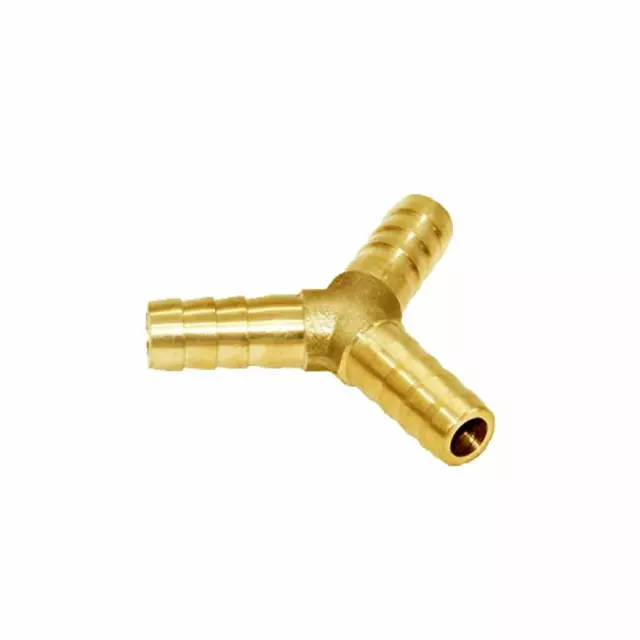 Joytube 5/16" ID Hose Barb Y Shaped 3 Way Union Fitting Intersection Brass Water 2