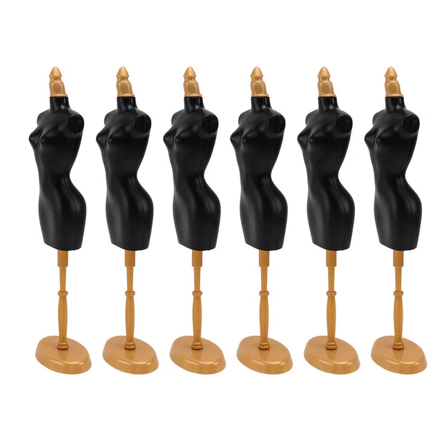 6 piezas Forma de vestir Mujer Escaparate Torso Modelo Soporte