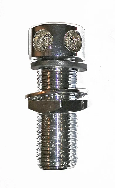 Chrome Évent de Cuve Fixation Avec Flamme Trap, 19mm Fil, N° Queue de Tuyau 4170