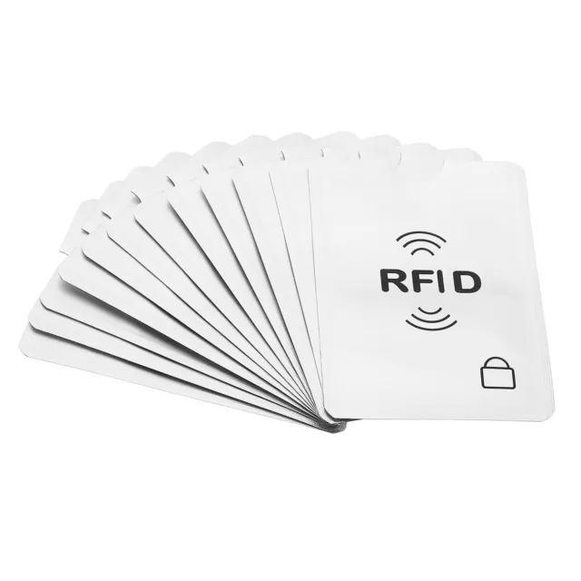 24Pcs RFID Blocking Sleeves Identity Theft Credit Cards Protector Holders White