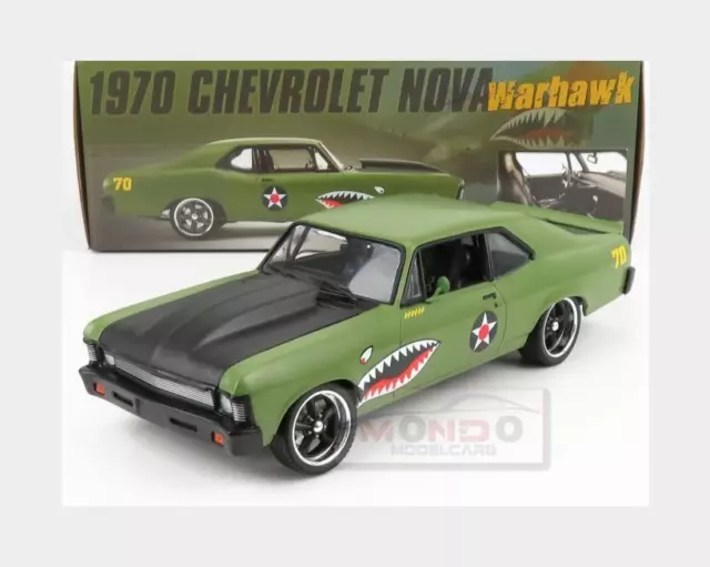1:18 GMP Chevrolet Nova Warhawk Coupe 1970 Green Black GMP18957-B Model