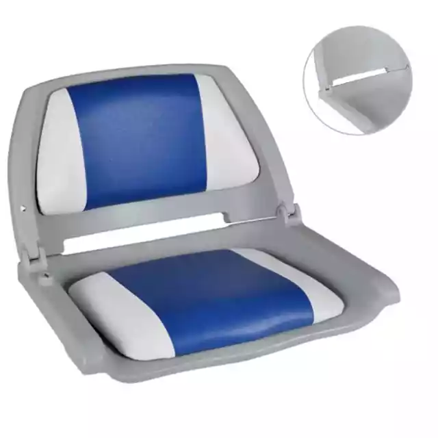 1/2x Siège de Bateau Dossier Pliable sans Oreiller Chaise Multicolore