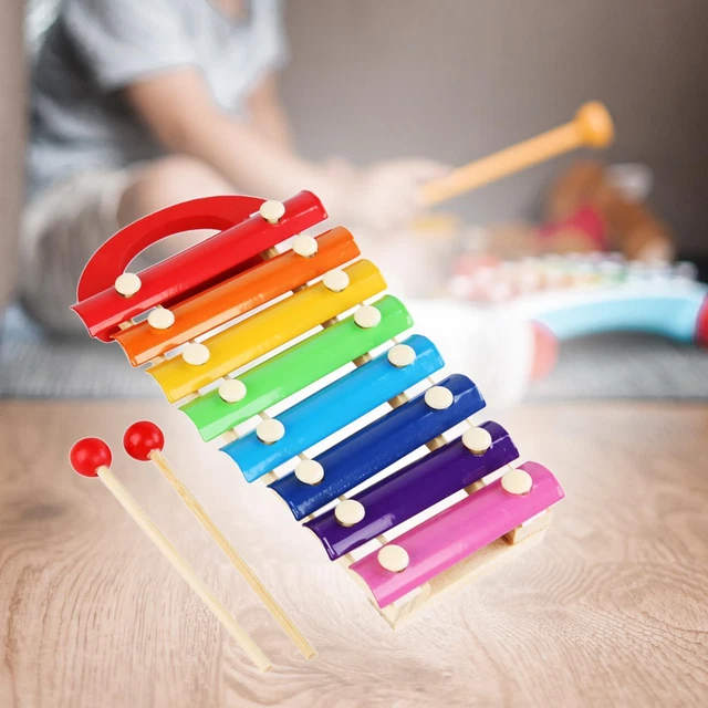XYLOPHONE EN BOIS coloré à 8 notes, instrument de musique pour filles