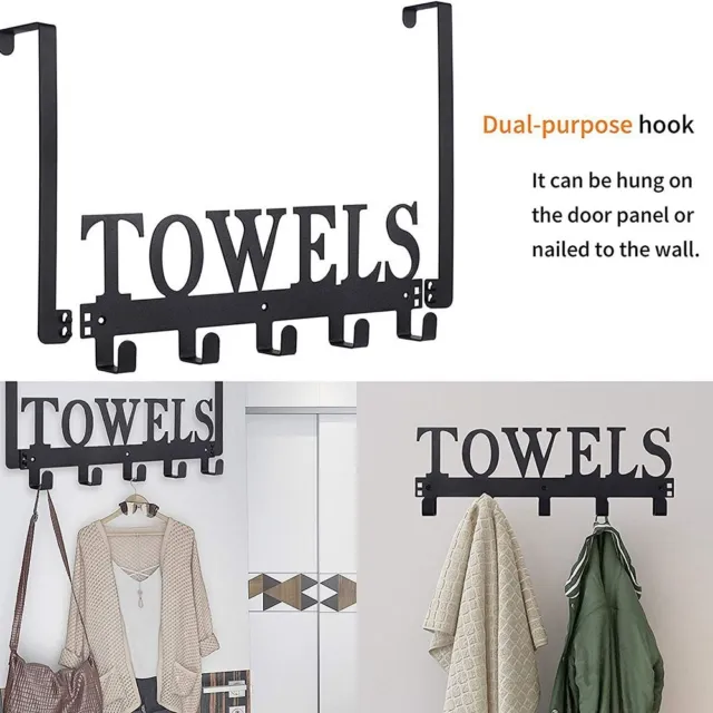 Home Decor Space Saving Towel Holder Clothes Hanger Towel Rack Door Hook