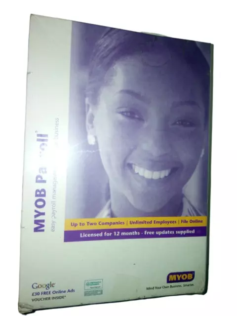 Myob Payroll Software - New In Box - Ex Display Stock - Vintage ---