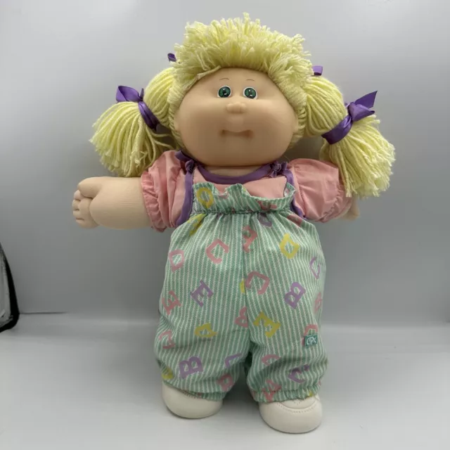 Cabbage Patch Toddler Kids 1978, 1982-1987 Blonde Pigtails Outfit Jumper Clean