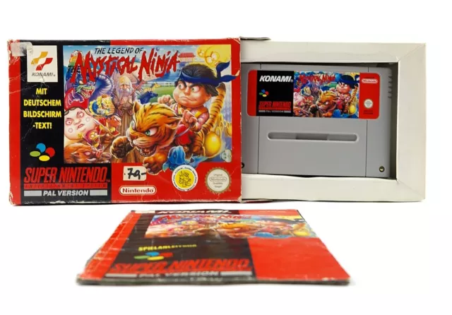 Gioco Super Nintendo: The Legend of Mystical Ninja - modulo istruzioni IMBALLO ORIGINALE SNES