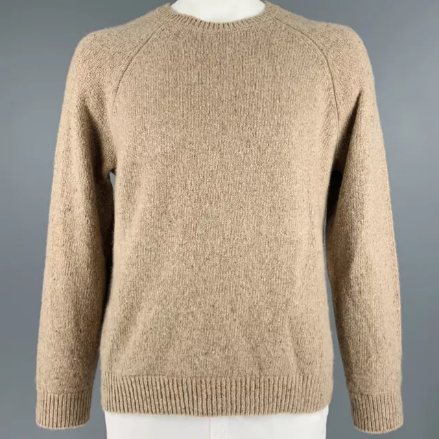 VINCE Size XL Beige Camel Knit Cashmere Crew Neck Sweater