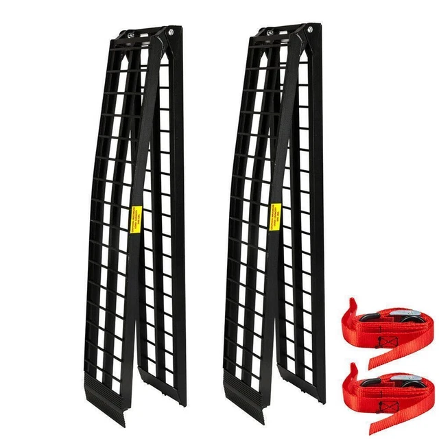 2x Aluminum Ramps ATV Ramps 10ft x 11.6inch for Loading Car Trailer Equipment