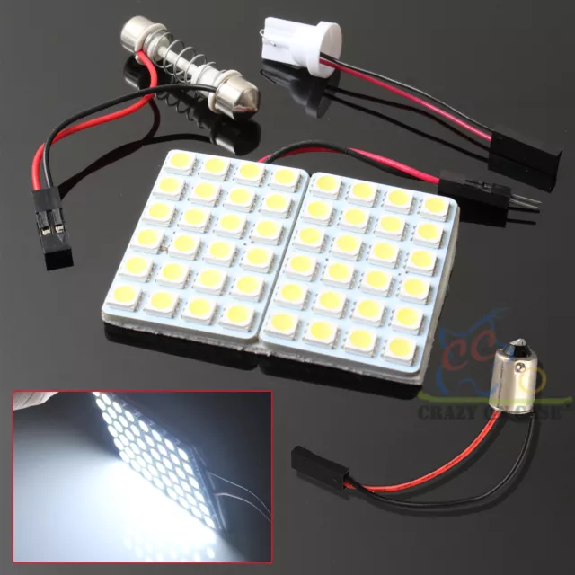 48 LED 5050 SMD DC 12V Car Interior Lights Panel Bulb Lamp T10&BA9S Dome Festoon