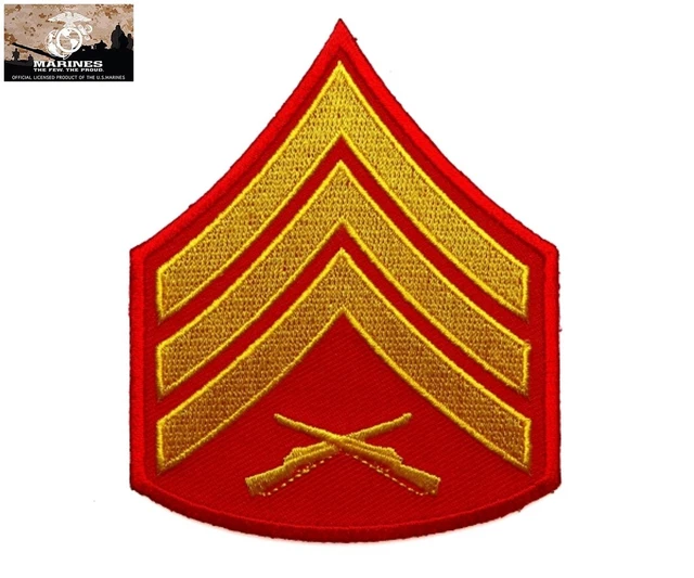 US MARINE CORPS SERGEANT Patch Jacket Biker Vest E5 Chevron USMC