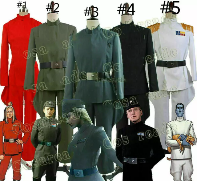 Star Wars Imperial Stormtrooper Officer Admiral Outfit Uniform Cosplay Costume