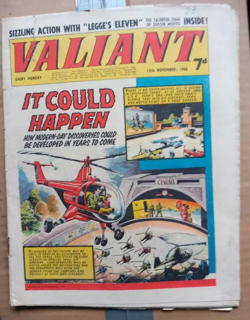 "Valiant " Comic 1966 Classic Vintage Uk Comic Best For Comic Strips!