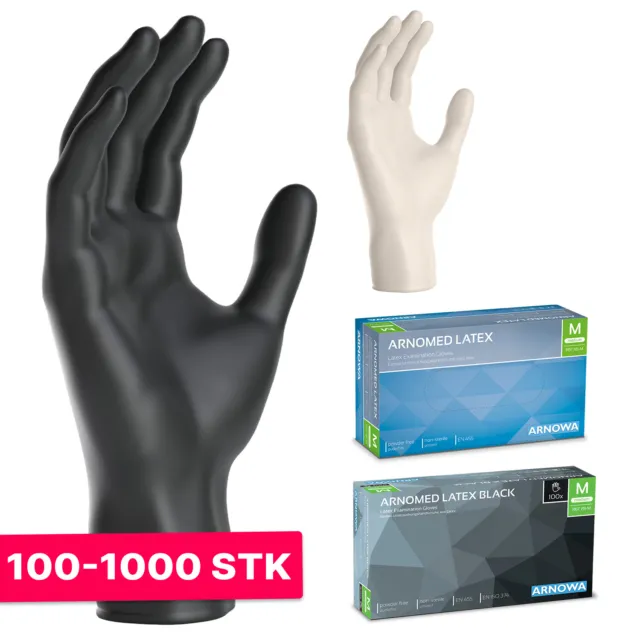 100 - 1000 Latexhandschuhe Medizinische Handschuhe ARNOMED Einmalhandschuhe S-XL