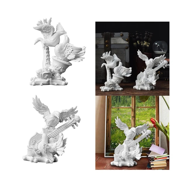 Couple Colombe Statue Résine Pigeon Figurine Artisanat Créatif Ornement