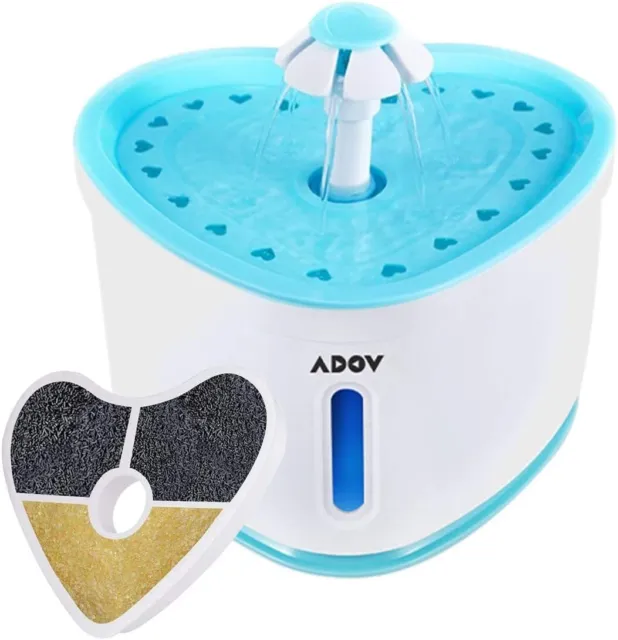 2.4L Cat Water Fountain for Pet Dog Fresh Drinking Water Bowl With Carbon Filter