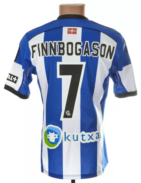 Real Sociedad 2014/2015 Home Football Shirt Jersey Adidas S Finnbogason #7