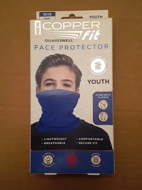 Copper Fit Youth Blue Face Protector 1 pk