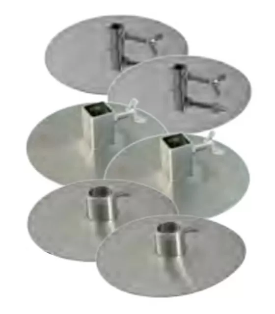 FreePost SK401 1x pair Stainless Steel SOUVLAKI GYROS Plates 10mm square collar