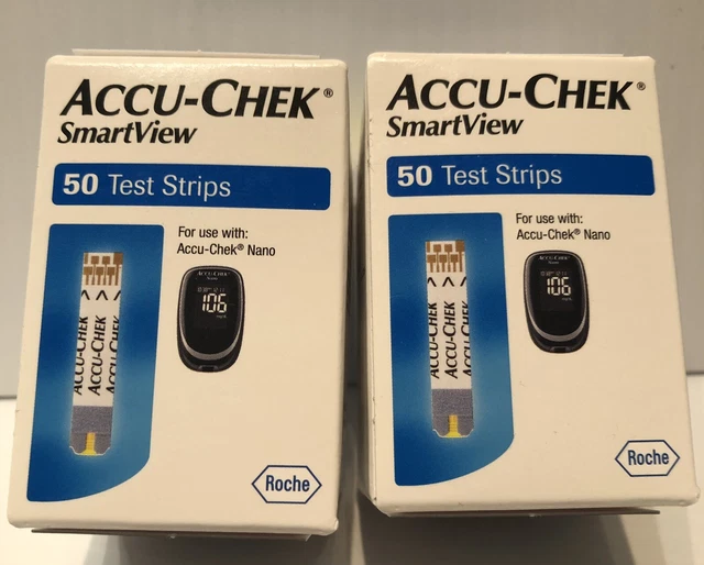 ACCUCHEK SMARTVIEW DIABETES Test Strips Box of 50 Strips Expiration