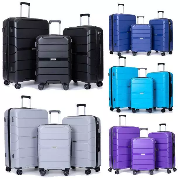 Business Luggage 3Piece Set ABS Suitcase Spinner Hardshell Lightweight TSA Lock