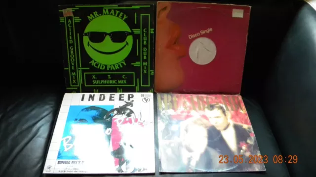 LOT DE 4 DISQUES VINYLS maxi