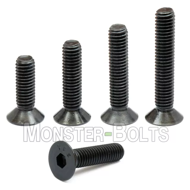 #8-32 Flat Head Socket Caps Screws, 82° Countersunk SAE Alloy Steel Black Oxide