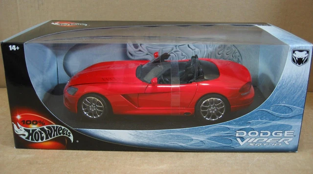 Hot Wheels Dodge Viper SRT-10 Red Convert Sport Car Die Cast 1:18 Scale MINT NEW