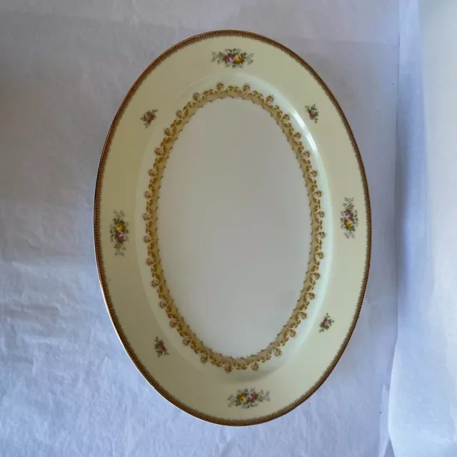 Vintage F.B. & Co. FLORAL GOLD MEITO NASSAU CHINA Oval Platter Serving Dish