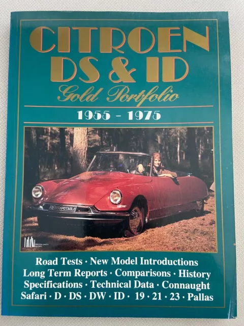 Citroen DS & ID Brooklands Gold Portfolio Book of Road Tests, Specs, History,etc