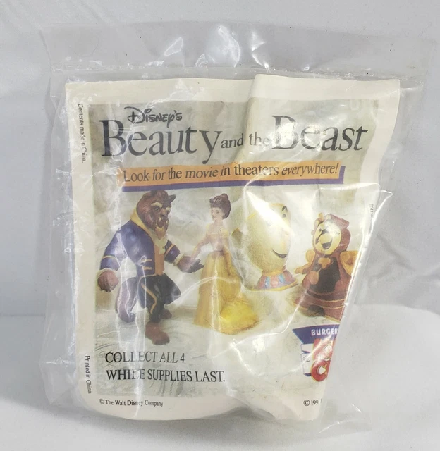 DISNEYS BURGER KING Corporation Kids Club 1991 Beauty And The Beast
