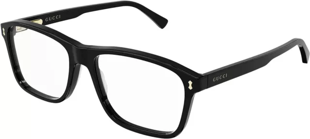 Gucci GG1045O 001 Black Eyeglasses Frame Rectangle Large 56mm Authentic