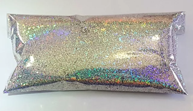 6oz Premium Silver Rainbow Jewels Holographic MetalFlake .015" Paint Additive